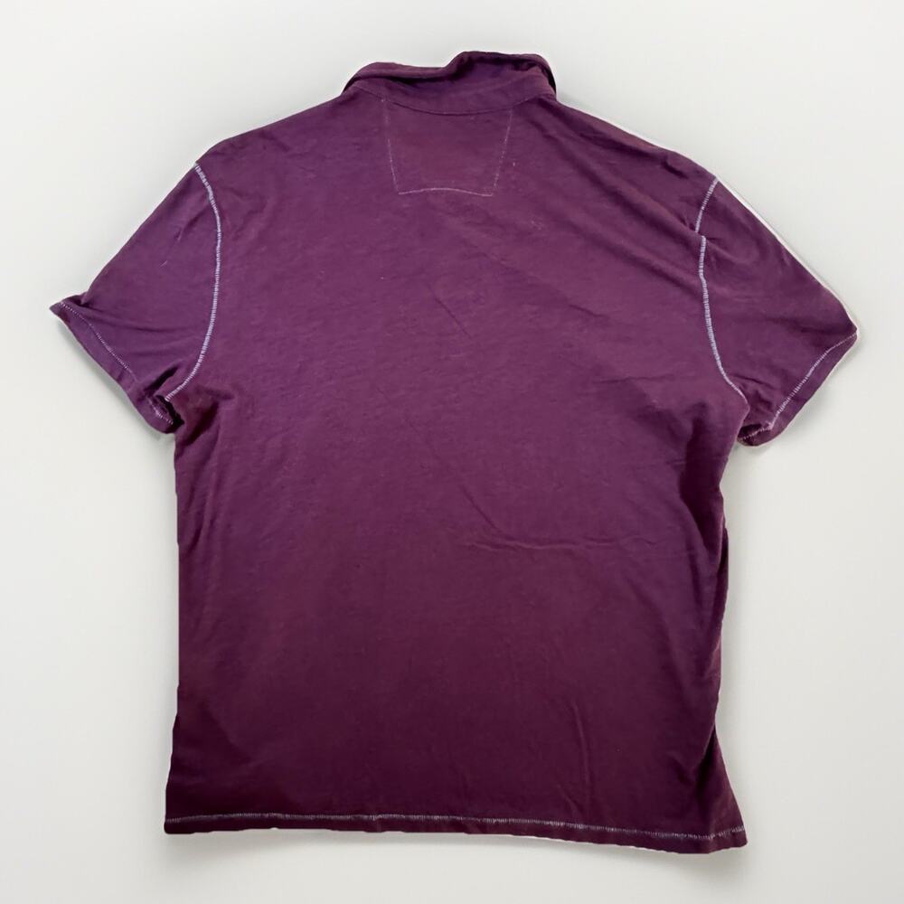 John Varvatos Men’s Eggplant Purple Short Sleeve Polo Shirt Size Large - Picture 2 of 9